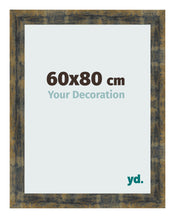 Photo Frame 60x80cm Blue Gold Melange MDF Pisa Front Size | Yourdecoration.com