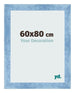 Photo Frame 60x80cm Clear Blue Swept MDF Pisa Front Size | Yourdecoration.com