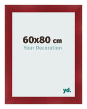 Photo Frame 60x80cm Wine Red Swept MDF Pisa Front Size | Yourdecoration.com
