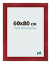Photo Frame 60x80cm Wine Red Swept MDF Pisa Front Size | Yourdecoration.com