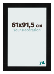 Photo Frame 61x91 5cm Black Silver Polished MDF Pisa Front Size | Yourdecoration.com