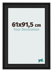 Photo Frame 61x91 5cm Black Woodgrain MDF Lazio Front Size | Yourdecoration.com