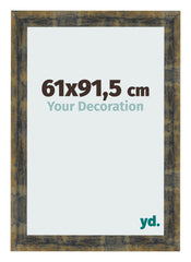 Photo Frame 61x91 5cm Blue Gold Melange MDF Pisa Front Size | Yourdecoration.com