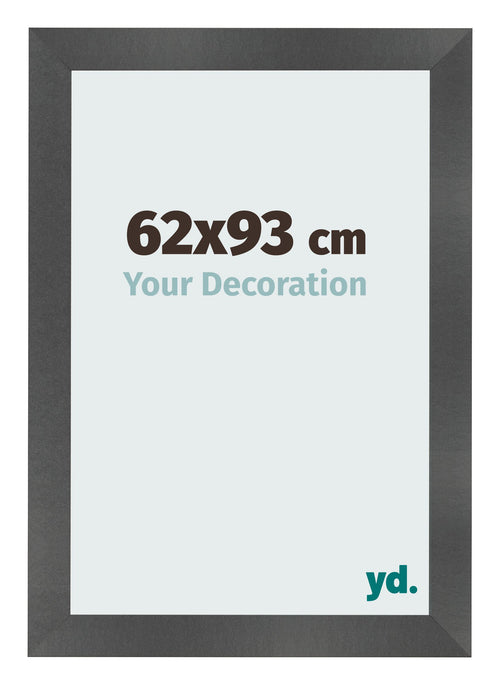 Photo Frame 62x93cm Black Silver Polished MDF Pisa Front Size | Yourdecoration.com