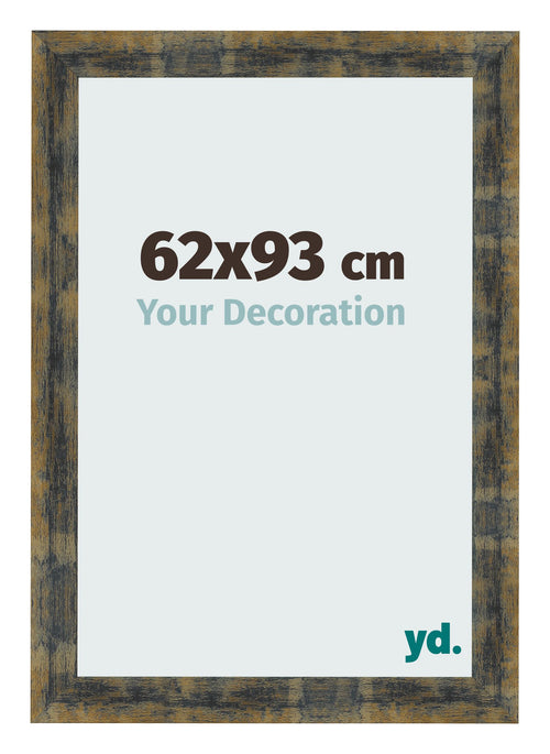 Photo Frame 62x93cm Blue Gold Melange MDF Pisa Front Size | Yourdecoration.com