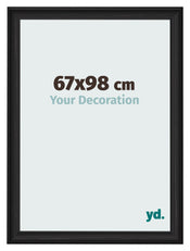 Photo Frame 67x98cm Black Woodgrain MDF Lazio Front Size | Yourdecoration.com