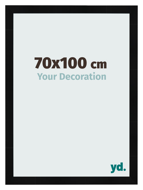 Photo Frame 70x100cm Black Silver Polished MDF Pisa Front Size | Yourdecoration.com