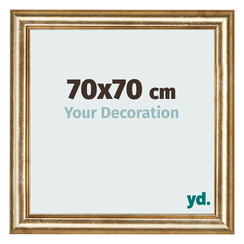 Photo Frame 70x70cm Gold Antique MDF Lazio Front Size | Yourdecoration.com