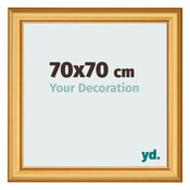 Photo Frame 70x70cm Gold Matte MDF Lazio Front Size | Yourdecoration.com