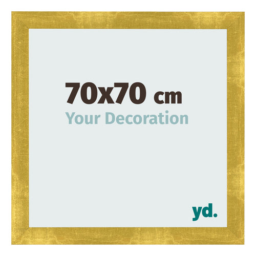 Photo Frame 70x70cm Gold Vintage MDF Pisa Front Size | Yourdecoration.com