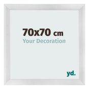 Photo Frame 70x70cm Silver Black Swept MDF Pisa Front Size | Yourdecoration.com