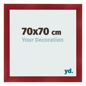 Photo Frame 70x70cm Wine Red Swept MDF Pisa Front Size | Yourdecoration.com