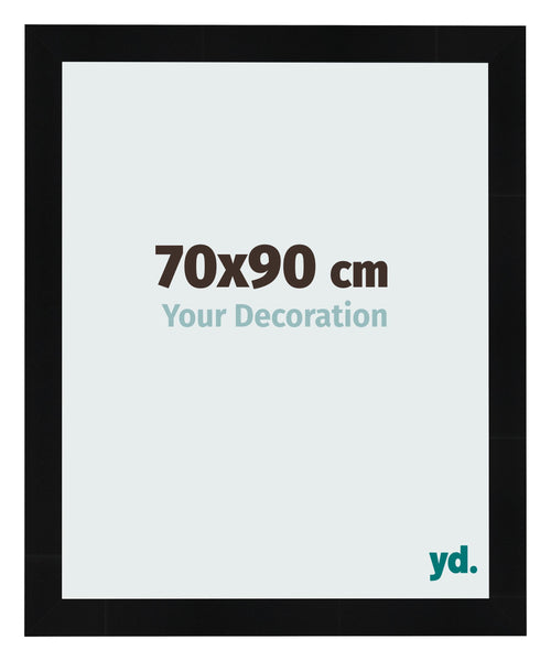 Photo Frame 70x90cm Black Silver Polished MDF Pisa Front Size | Yourdecoration.com
