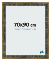 Photo Frame 70x90cm Blue Gold Melange MDF Pisa Front Size | Yourdecoration.com
