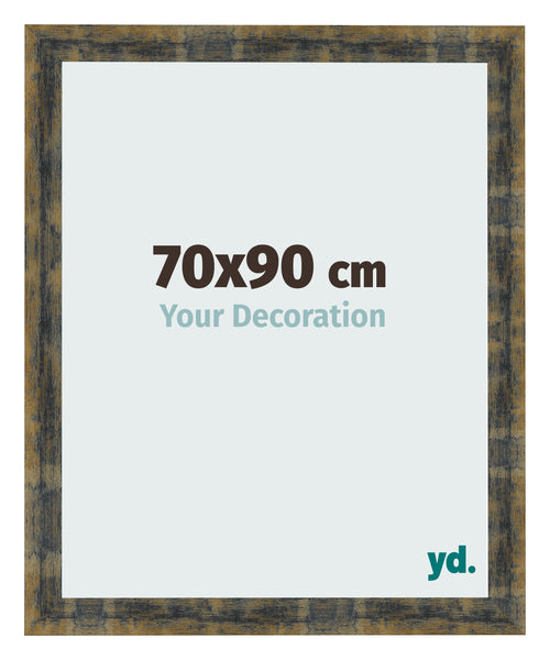 Photo Frame 70x90cm Blue Gold Melange MDF Pisa Front Size | Yourdecoration.com