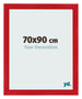 Photo Frame 70x90cm Red MDF Pisa Front Size | Yourdecoration.com