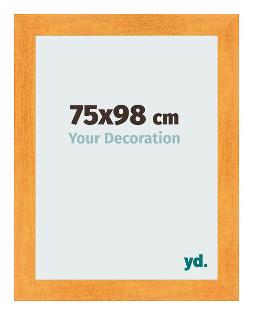 Photo Frame 75x98cm Orange MDF Pisa Front Size | Yourdecoration.com