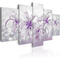 Canvas Print Purple Graces 5 Panels 200x100cm