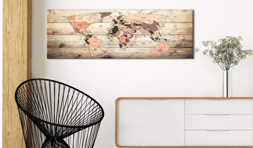 Canvas Print World Maps Map of Dreams 120x40cm