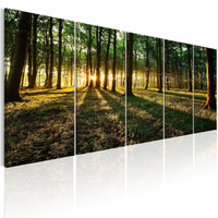 Canvas Print Shade of Trees I 5 Panels 225x90cm