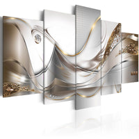 Canvas Print Golden Flight 5 Panels 200x100cm