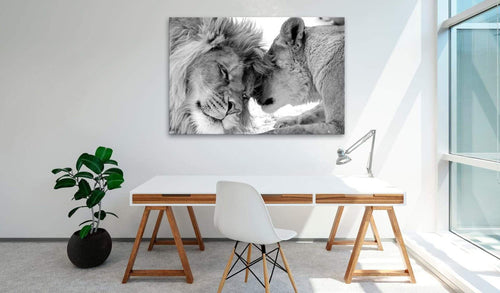 Canvas Print Lions Love 90x60cm