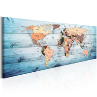 Canvas Print World Maps Sapphire Travels 150x50cm