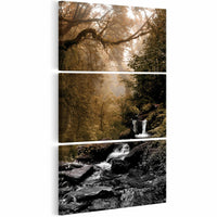 Canvas Print Small Waterfall 3 Panels 60x120cm