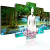 Canvas Print Zen Waterfall 5 Panels 200x100cm