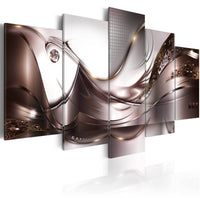 Canvas Print Golden Storm 5 Panels 100x50cm