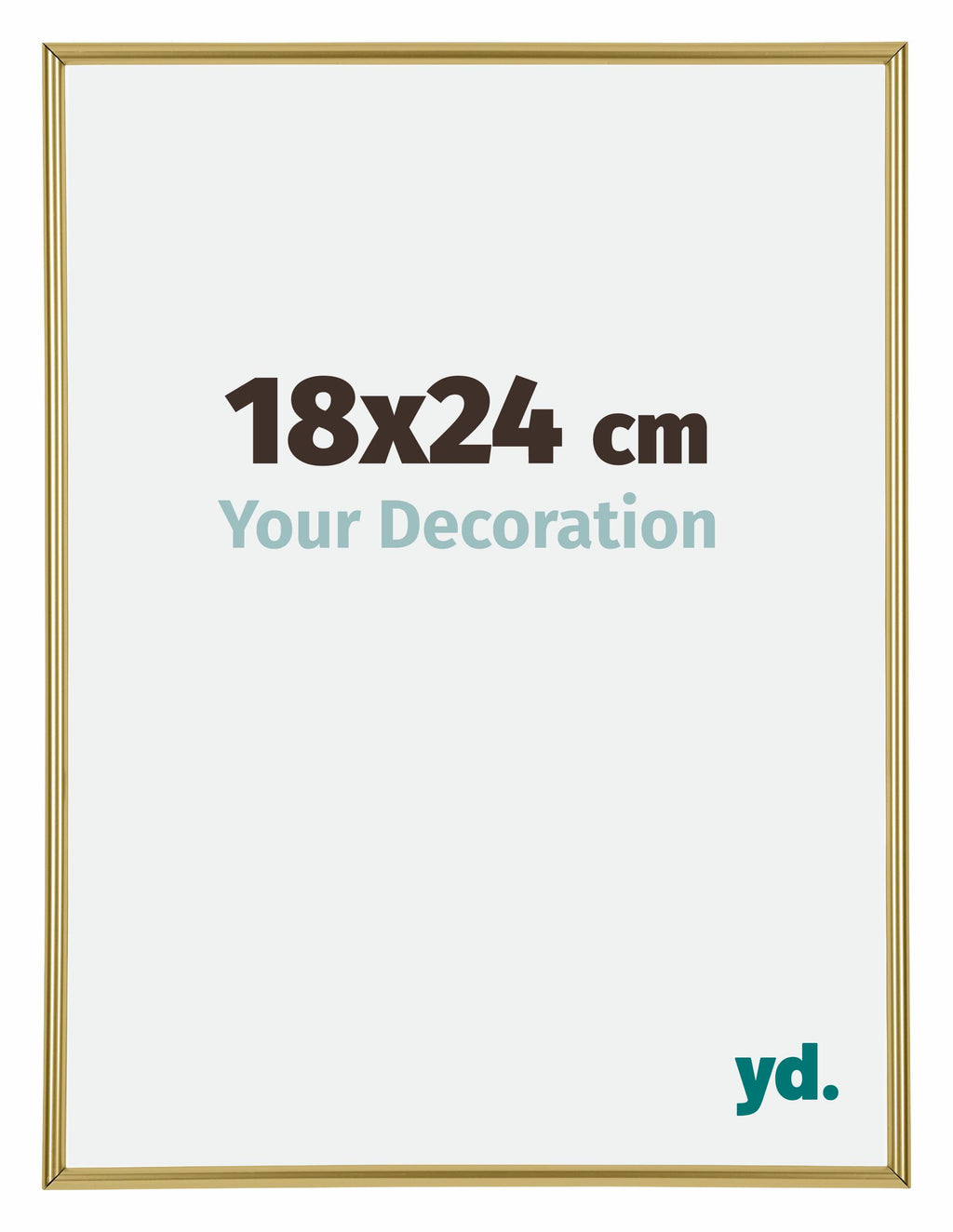 Annecy Plastic Photo Frame 18x24cm Gold Front Size | Yourdecoration.com