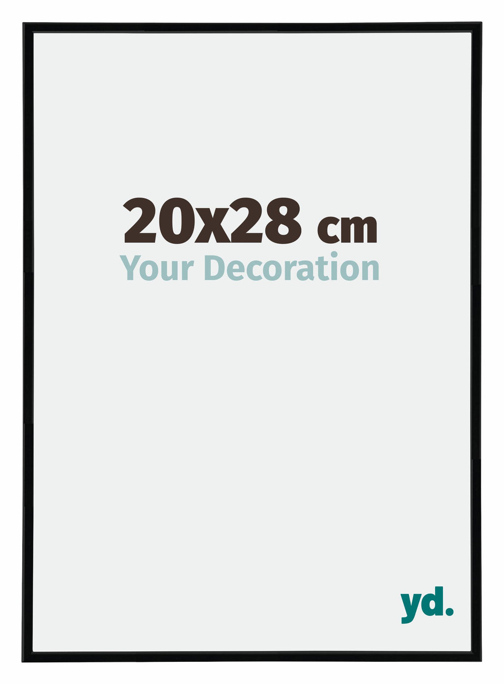 Annecy Plastic Photo Frame 20x28cm Black High Gloss Size | Yourdecoration.com