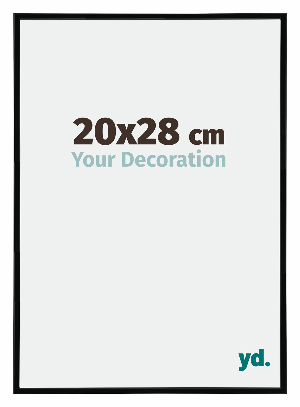 Annecy Plastic Photo Frame 20x28cm Black High Gloss Size | Yourdecoration.com