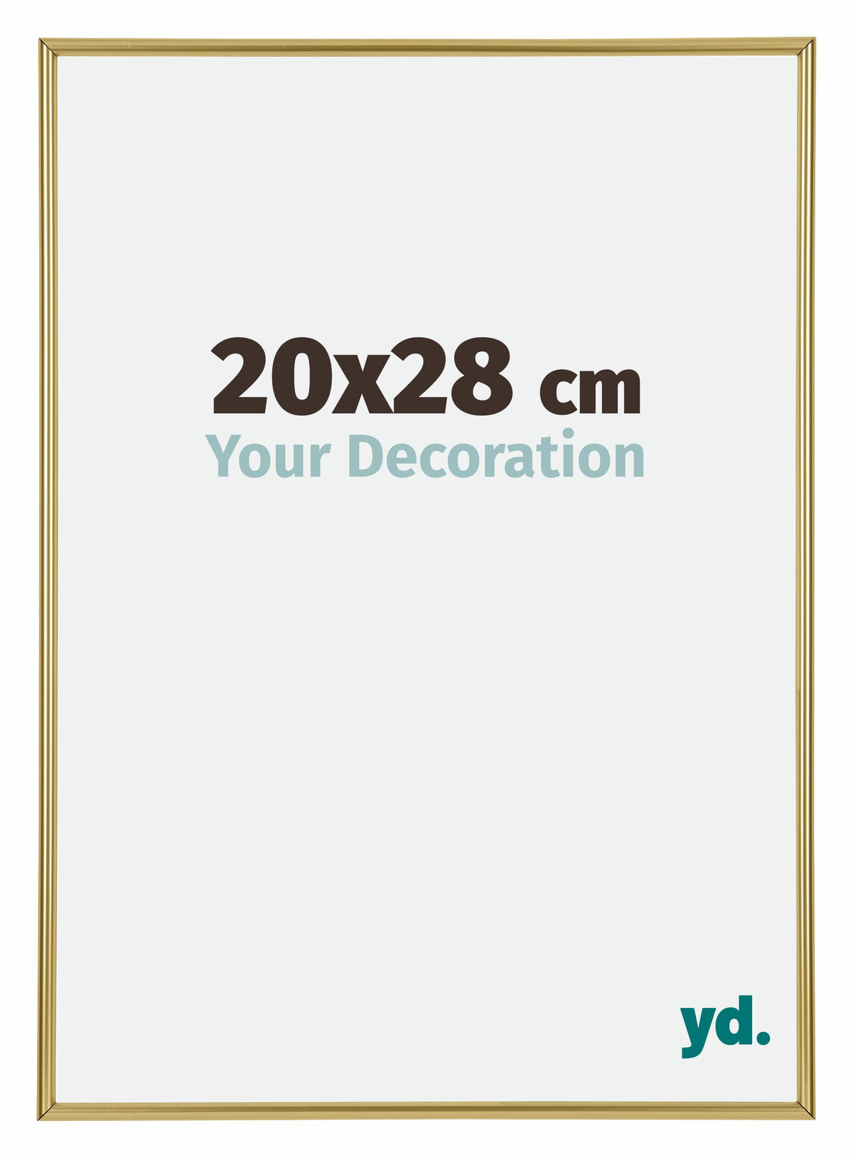 Annecy Plastic Photo Frame 20x28cm Gold Front Size | Yourdecoration.com