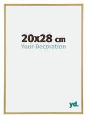 Annecy Plastic Photo Frame 20x28cm Gold Front Size | Yourdecoration.com
