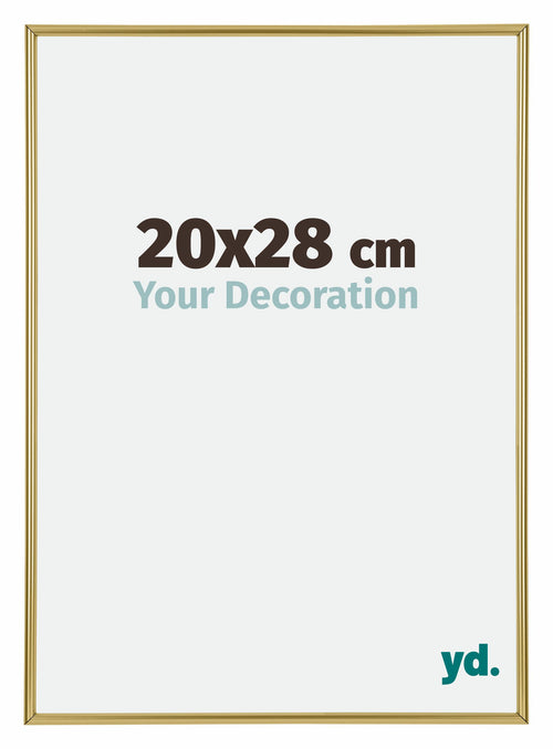 Annecy Plastic Photo Frame 20x28cm Gold Front Size | Yourdecoration.com