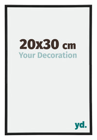 Annecy Plastic Photo Frame 20x30cm Black Matt Front Size | Yourdecoration.com