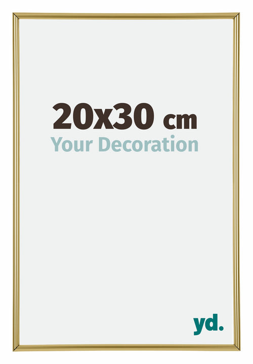 Annecy Plastic Photo Frame 20x30cm Gold Front Size | Yourdecoration.com