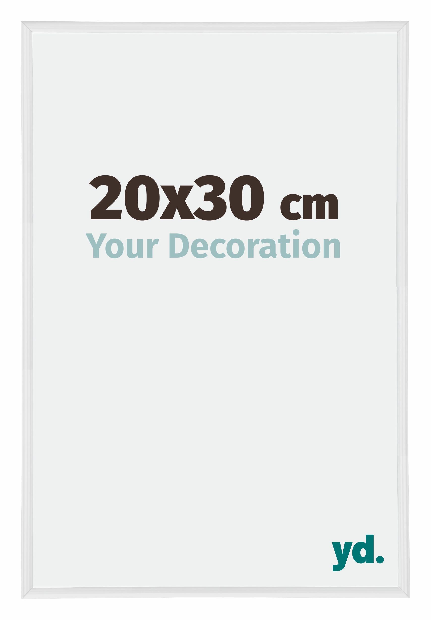 Annecy Plastic Photo Frame 20x30cm White High Gloss Front Size | Yourdecoration.com