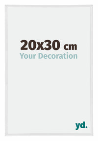 Annecy Plastic Photo Frame 20x30cm White High Gloss Front Size | Yourdecoration.com