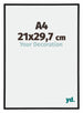 Annecy Plastic Photo Frame 21x29 7cm A4 Black Matt Front Size | Yourdecoration.com