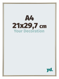 Annecy Plastic Photo Frame 21x29 7cm A4 Champagne Front Size | Yourdecoration.com