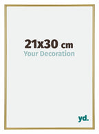 Annecy Plastic Photo Frame 21x30cm Gold Front Size | Yourdecoration.com
