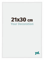 Annecy Plastic Photo Frame 21x30cm White High Gloss Front Size | Yourdecoration.com