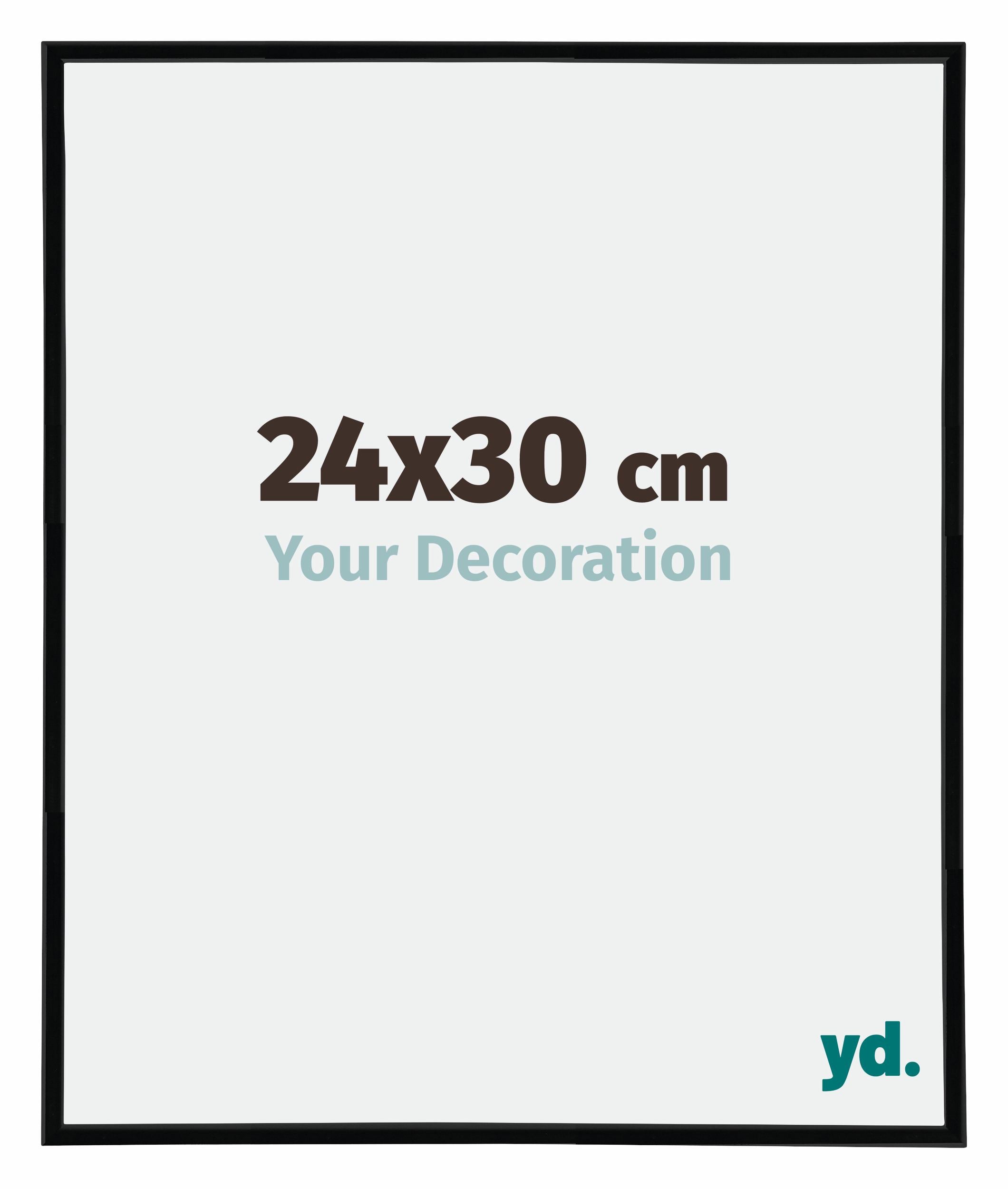 Annecy Plastic Photo Frame 24x30cm Black High Gloss Size | Yourdecoration.com