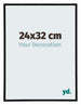 Annecy Plastic Photo Frame 24x32cm Black Matt Front Size | Yourdecoration.com