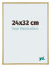 Annecy Plastic Photo Frame 24x32cm Gold Front Size | Yourdecoration.com