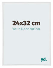 Annecy Plastic Photo Frame 24x32cm White High Gloss Front Size | Yourdecoration.com