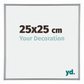 Annecy Plastic Photo Frame 25x25cm Silver Front Size | Yourdecoration.com