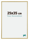 Annecy Plastic Photo Frame 25x35cm Gold Front Size | Yourdecoration.com